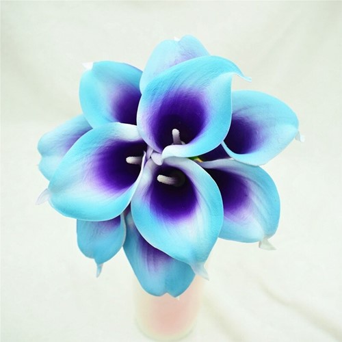Calla Real Touch Royal Blue +/- 7 cm. en 37cm lang. / st Calla Real Touch +/- 7 cm.