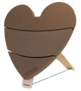 Oasis Bioline Deco Heart – Dicht – 60 x 60 x 5,5 cm – Biologisch Afbreekbaar Hart met Staander Biologisch afbreekbaar hart voor bloemschikken, feest of herdenking