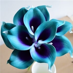 Calla Real Touch Royal Blue +/- 7 cm. en 37cm lang. / st Calla Real Touch +/- 7 cm.