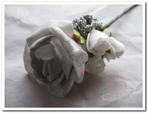 Corsage Roos Grijs CEM1 Maatwerk corsage