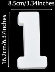 Siliconenmal 16 cm Cijfer 1 voor Epoxy Resin 