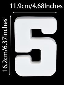 Siliconenmal 16 cm Cijfer 5 voor Epoxy Resin 