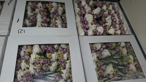 Corsage Roos Creme-Lila CPR121 Maatwerk corsage