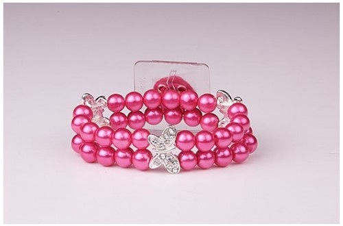 Corsage Polscorsage-armband Dancing Butterflies Pink Polscorsage
