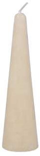Actie Kaars kegelvorm 41x150mm Frosted Ivory Ivoorkleurige Kaars kerstboomvorm 14h