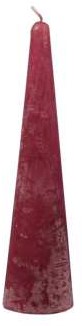 Actie Kaars kegelvorm 70x300mm Frosted Darkred Donkerrode kleurige Kaars kerstboomvorm 72h