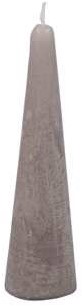 Actie Kaars kegelvorm 41x150mm Frosted Cool Grey Kaars kerstboomvorm 14h