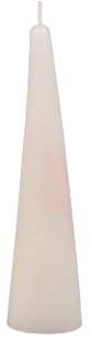 Actie Kaars kegelvorm 41x150mm Frosted White Witte Kaars kerstboomvorm 14h