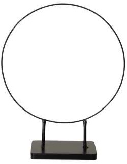 Metalen frame Ring op voet Dubbele poot  ZWART Ø 30x 38 cm / st Ideaal voor Workshops en Decoratie