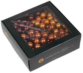 Balletjes op Draad - Kerstballen van Glas Caramel Brown 20 mm (Box van 144)  Bijzondere Decoratie voor Kerst