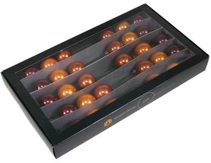 Kerstballen 4 cm. op LANGE draad Caramel Brown doos 30st – Voor Kerstdecoratie & Boeketten | Decoflorall