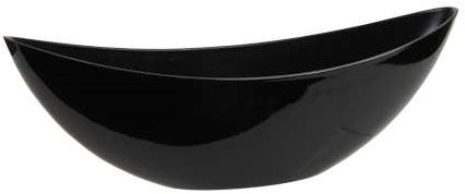 Bootschaal groot halfhoog 39x12x13cm. Zwart Boot halfhoog
