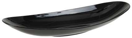 Bootschaal Boot plat Vlot 40x17cm. Zwart bloemschikken en decoratie