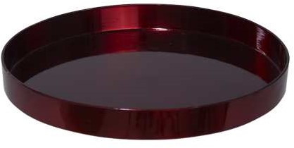 Onderbord dienblad Rood 27cm. Opstaande rand Leuk model