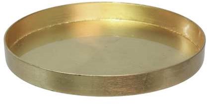 Onderbord dienblad Goud 27cm. Opstaande rand Leuk model 