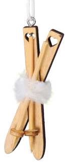 Houten Skieen Skies 10 Skisets 7 cm. new style Naturel hangers, 