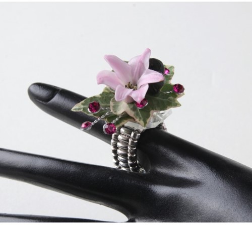 Design Ring - Silver 2 stuks Floral ring