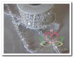 Diamant streng voor Bruidsboeketten 50 cm. - 16211-05 mm 1rij tussensteentje Diamant streng voor Bruid