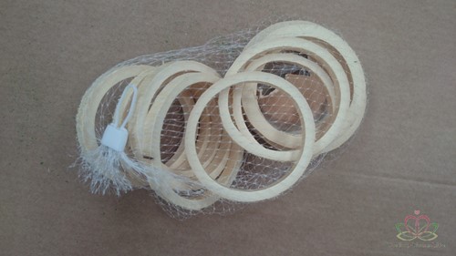 Bamboo ringen 10-12 cm. naturel +/- 10stuks Bamboo ringen
