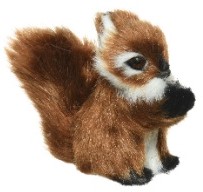 Eekhoorn Bruin/Warmbruin op Clip – 7,5 cm x 3,5 cm x 8 cm – Voor Decoratie, Bloemschikken of Kerstboom decoratie voor bloemschikken of kerstboom