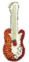 Elektrische gitaar steekschuimvorm oase voor verse bloemen