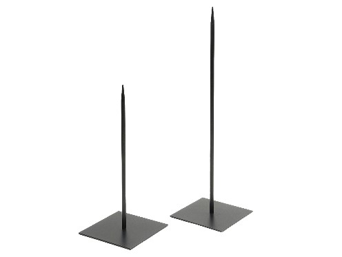 schuur Pa sensatie Metaalstaander /Metalen pin standaard SOLID +/- 20 cm hoog. Groot - zwart  Decoflorall