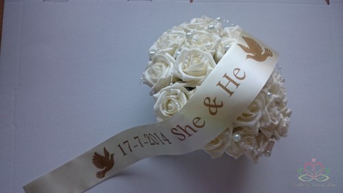 Gepersonaliseerd Lint met eigen opdruk +/- 50 cm. 45mm breed