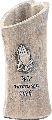 Grafvaas We missen je "Wir vermissen dich" Grafvaas polystone