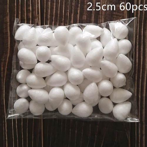 Styropor bolletjes, eivorm voor nylon bloemen +/-20 st Styropor bol