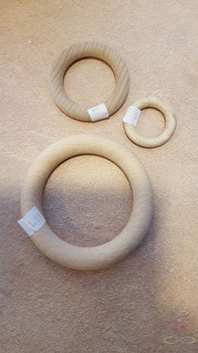 Houten ring 5, 5 cm. handwerken macrame (middel) Houten ring