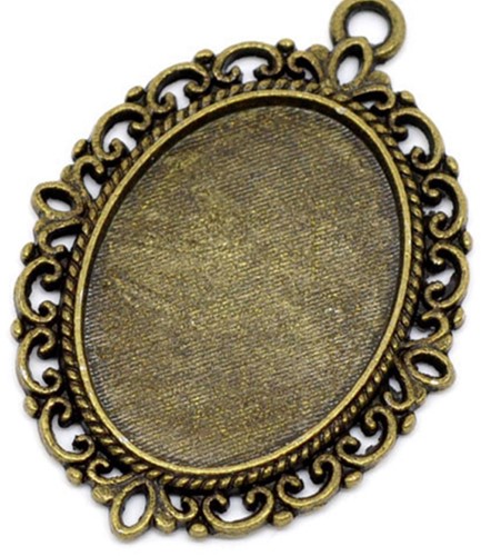 Bruidssieraad Hanger Memoriam Brons kleur Bruidssieraad Hanger Memo