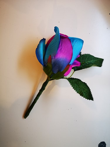 Kameleoncorsage Luxe Corsage Zijde BLUE/PURPLE   Schitterende grote corsage