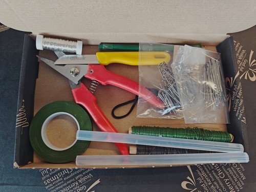Kerstpakket hobby en bloemschikken 25 startpakket