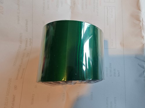 Inkt voor Lintprinters Transferfilm Groen 300m lengte x 50 mm breedte grote kern TTR