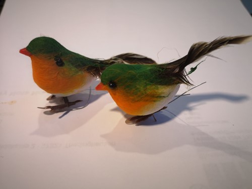1 Vogeltje Robin op draad/ stuk mooie vogeltjes