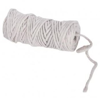 Jute dik 6 dr 6 mm +/- 35 m rol WIT macrame koord 