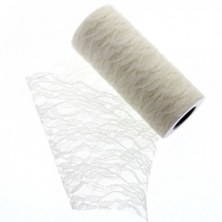Lint Kant 15 cm. Creme rol 10 meter Lint Kant 15 cm. Creme rol