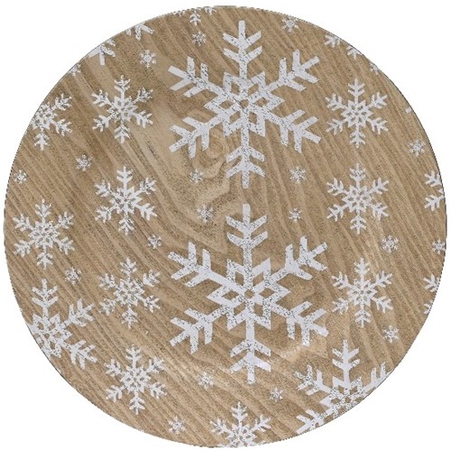 Onderbord Houtlook met Wit Winter Sneeuwvlokken – 33 cm Rond – Decoratief Tafelaccessoire

 Onderbord – 33 cm Rond – Decoratief Tafelaccessoire