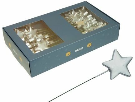 Sterren 40 mm doosje ZILVER +/- 60st Decoratiesterren