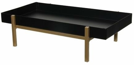 Metalen tray op voet zwart goud 30x15x8 cm – populair workshopitem Ideaal voor Workshops en Decoratie