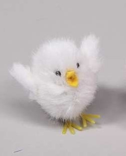 Kuikens groot Fluf 3 stuks WIT 6 cm. Kuikens
