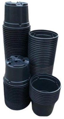 Kweekpotten Rond Zwart Ø9cm, hoogte 7cm pak +/- 100 st zaaipotten opkweekpotten stekpotjes
