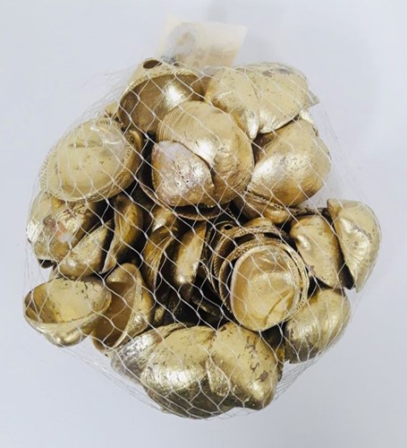 Cockels kokkels goud +/- 1 kilo cockel geverfd