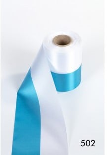 Nationaal vlag Lint Lichtblauw/Wit 100 MM breed, per 1 meter LINT VLAG  Zijde Superkwaliteit!