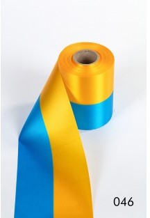 Nationaal vlag Lint Blauw,Goudgeel 100 MM breed, per 1 meter LINT VLAG  Zijde Superkwaliteit!
