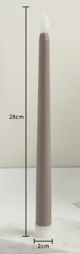 LEDkaars Taupe Warmwit / stuk realitische fonkelende vlam voor bloemschikken en decoratie