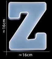 Siliconenmal 16 cm Letter Z voor Epoxy Resin, Zeep, Kaars etc