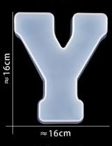 Siliconenmal 16 cm Letter Y voor Epoxy Resin, Zeep, Kaars etc