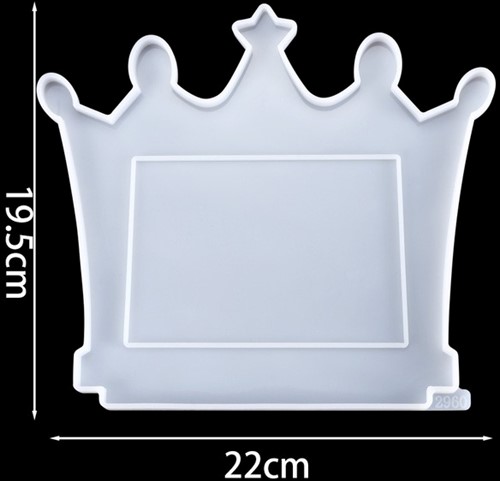 Siliconenmal Fotolijstje Bordje Kader Kroon voor Epoxy Resin 