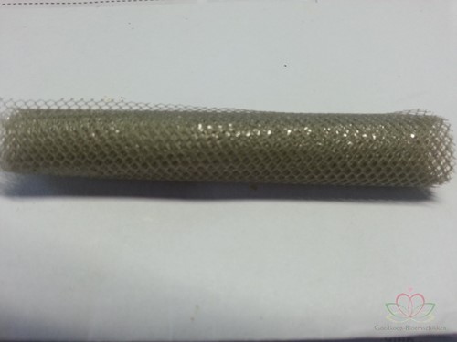 Lint Tule 8 cm. Rol 50 m Taupe Lint Tule 8 cm.